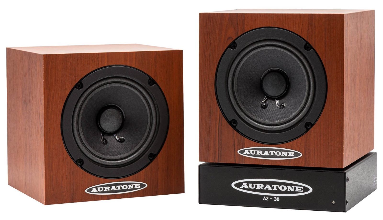 Auratone bundle 5C Passive Super Sound Cube woodgrain (pair) + A2 30 Amplifier